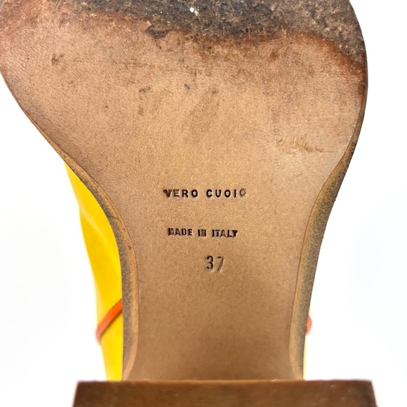 Vintage Miu Miu SS 1999 Mid Calf Snakeskin Leather Cowboy Boots 37 - Picture 8 of 9